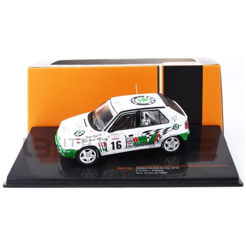 IXO MODEL RAC371A SKODA FELICIA KIT CAR N.16 RALLY TOUR DE CORSE 1995triner Stanc 1 43 Modellino