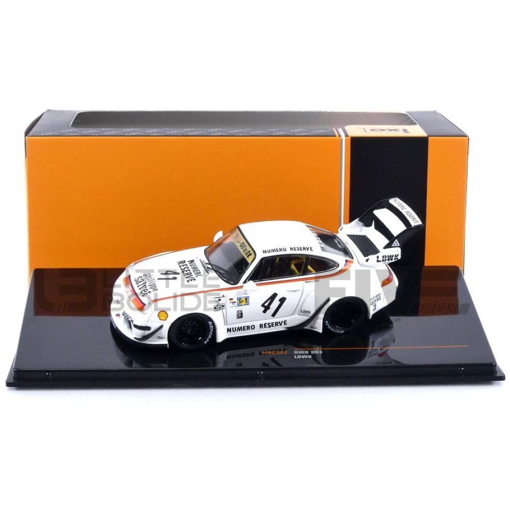 Miniature Porsche 993 RWB 1/43 IXO LBWK Blanche/Décorer