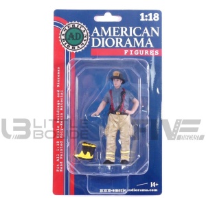AMERICAN DIORAMA 1/18 - FIGURINES Fire Fighter - Getting Ready