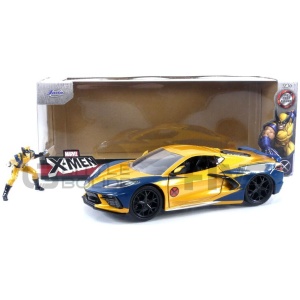 JADA TOYS 1/24 - CHEVROLET Corvette + Wolverine Figure - 2020