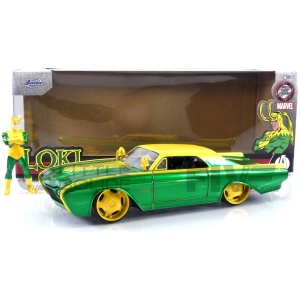 JADA TOYS 1/24 - FORD Thunderbird - with Loki Figure - 1963
