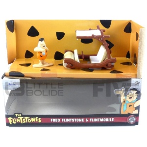 JADA TOYS 1/32 - FLINSTONES Flintmobile - With Flint Figure