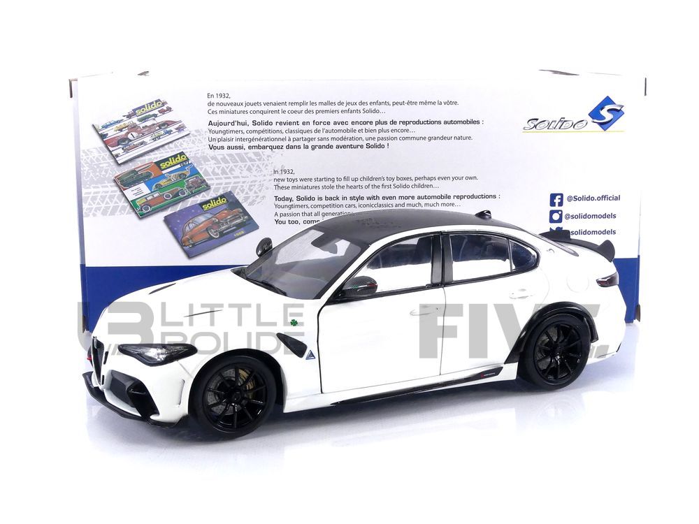 KOVOVÉ a RESIN MODELY | Alfa Romeo Giulia GTA (2022) White - SOLIDO 1:18 | edice e-shop puzzle MODELY pohlednice obrazy