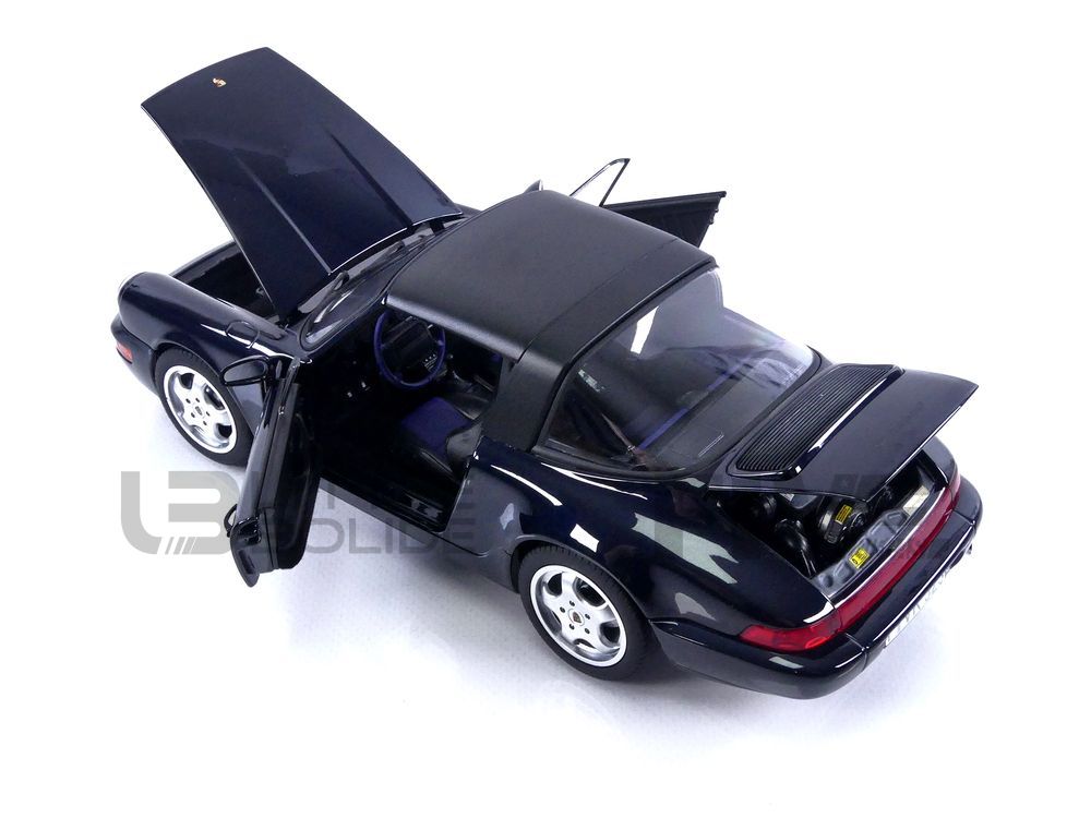 PORSCHE 911 CARRERA 4 TARGA 1991 BLEU METALLISE 1/18eme, PAR NOREV
