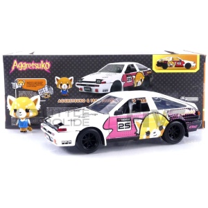 JADA TOYS 1/24 - TOYOTA Trueno (AE86) with Aggretsuko Figure - 1986