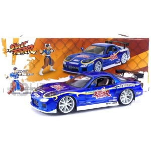 JADA TOYS 1/24 - MAZDA RX-7 with Chun-Li Figure - 1993