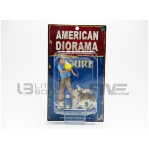 AMERICAN DIORAMA 1/18 - FIGURINES Homme et Chien