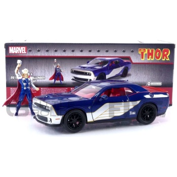 JADA TOYS 1/24 - DODGE Challenger SRT8 Hellcat + Thor Figure - 2015