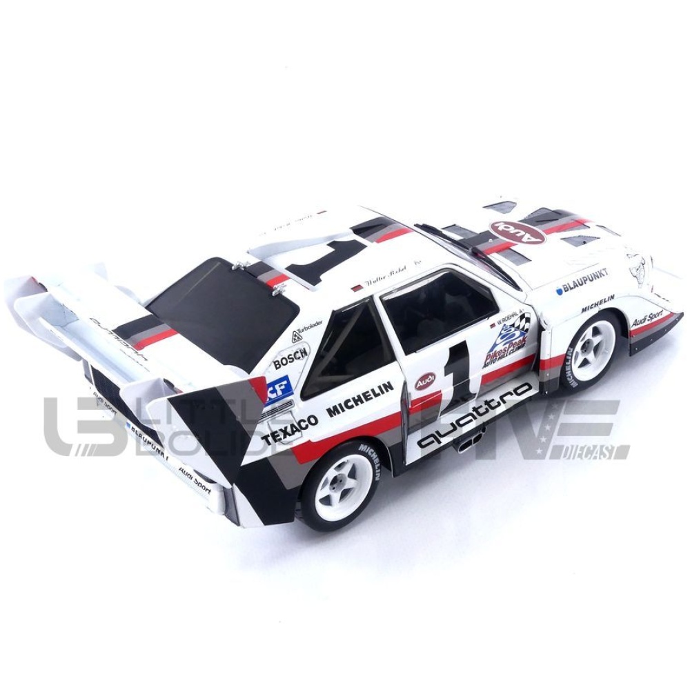 Norev 1/18 Audi Sport Quattro S1 E2 #1 Pikes Peak 1987 Röhrl - Modèle Réduit Neuf
