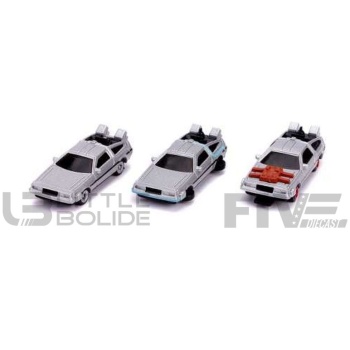 JADA TOYS 1/87 - DE LOREAN Back to the Future Nano Hollywood Rides 3-Pack