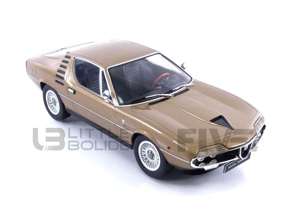 Alfa Romeo Montreal 1970 – Miniature Norev 1/18, Couleur Or Métal, Neuve