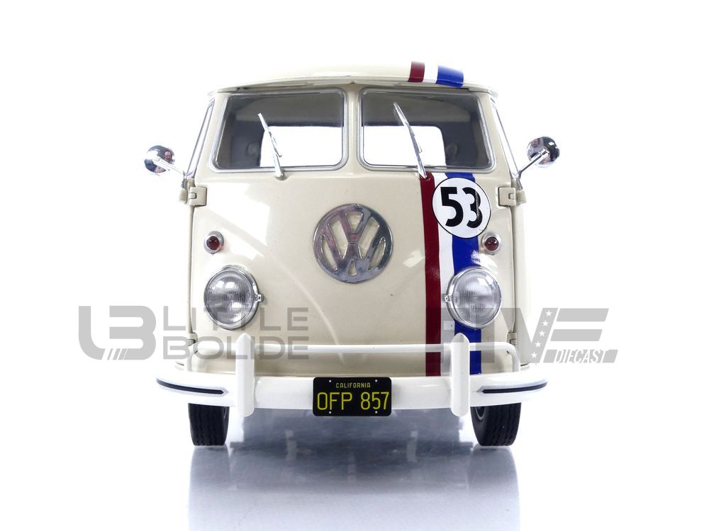 VOLKSWAGEN COMBI 1966 POLITIE POLICE blanc 1/19 no 1/18 SOLIDO voiture