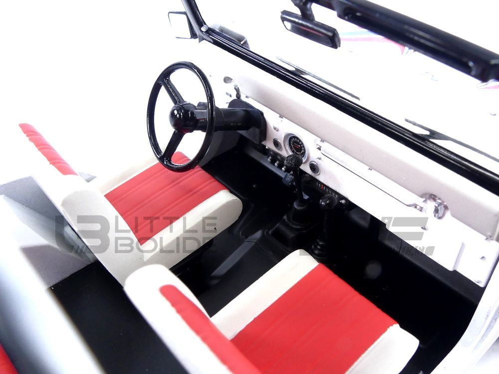 Greenlight 1:18 Jeep CJ-5 ano de construção 1973 branco / vermelho