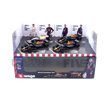 BBURAGO 1/43 - RED BULL Pack - RB16B Turkish - RB18 - RB19 - RB19 Miami  (M. Verstappen / S. Perez)