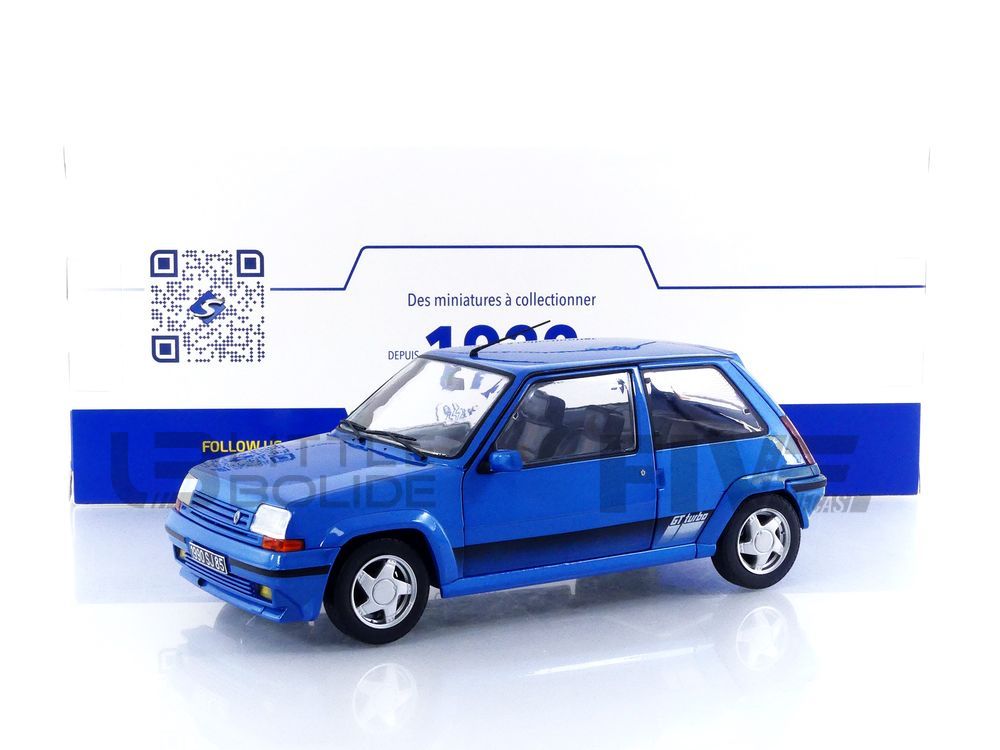 Solide 1:18 S1810003 – Renault Super 5 GT Turbo MK2 1989 – Bleue – Neuve En Boîte