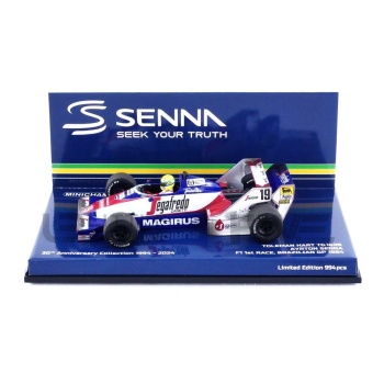 MINICHAMPS 1/43 - TOLEMAN - HART TG183B Dirty Version - 2nd Brazil GP 1984 (A. Senna)