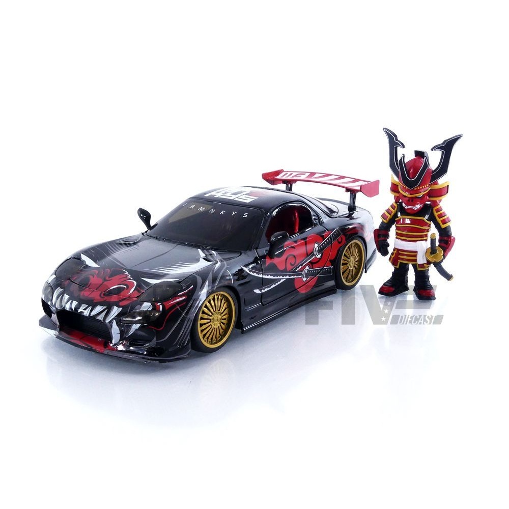 35668BK – JADA TOYS 1/24 - MAZDA RX-7 with Lab Monkeys Figure