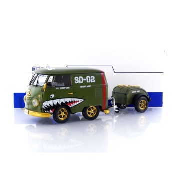 SOLIDO 1/18 - VOLKSWAGEN Kool Kombi Army Fighter - 1950