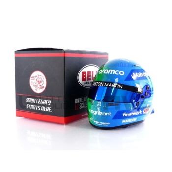 MINI HELMET 1/2 - CASQUE Fernando Alonso - Aston Martin Las Vegas GP 2024