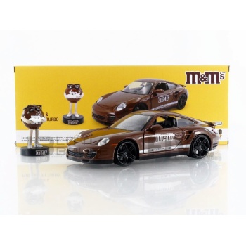 JADA TOYS 1/24 - PORSCHE 911 Turbo with M&M'S Brown Figure - 2007
