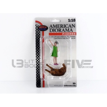 AMERICAN DIORAMA 1/18 - FIGURINES Diorama Figure Series - 703 Kid & Dog Figure Set