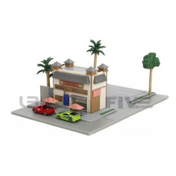JADA TOYS 1/87 - TOYOTA Dom's Market & Cafe Scene - Supra + F-150