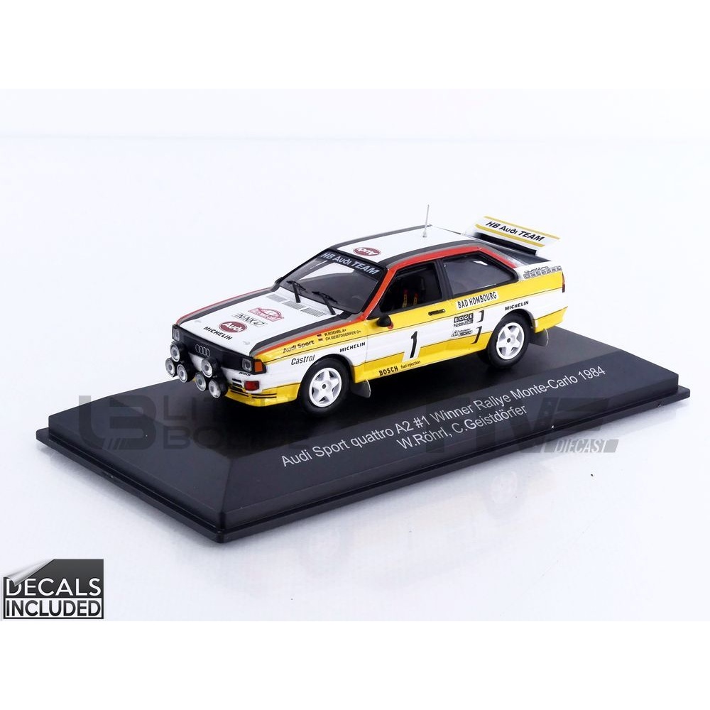 Norev 1:43 Audi 200 Quattro #4 Röhrl, Geistdörfer Rally Monte Carlo 1987 830079