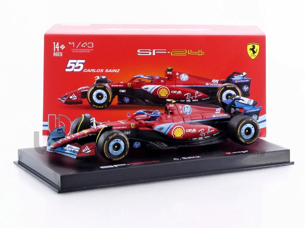 BBURAGO 1/43 - FERRARI F1 SF-24 - Miami GP 2024 (C. Sainz)