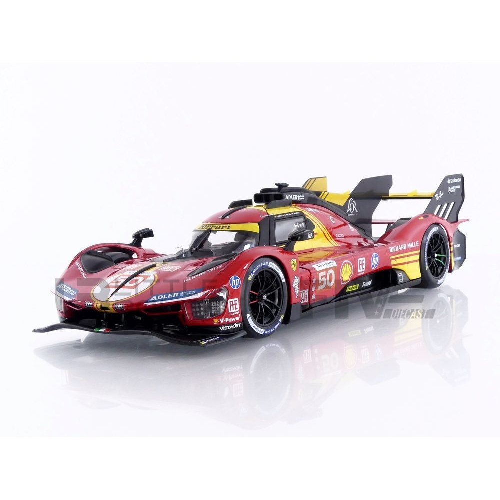 FERRARI 499p 3.0l Turbo V6 Team Ferrari Af Corse №50 Winner 24h Le Mans 2024 Antonio Fuoco   Miguel Molina   Nicklas Nielsen Red