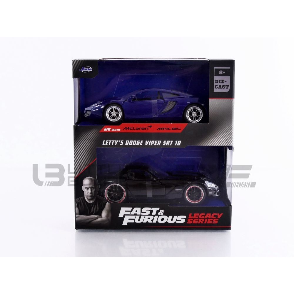 35694BL – JADA TOYS 1/32 - MCLAREN MP4 12C & Dodge Viper Twin Pack
