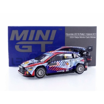 MINI GT 1/64 - HYUNDAI i20 N Rally1 Hybrid - Winner Monte Carlo 2024