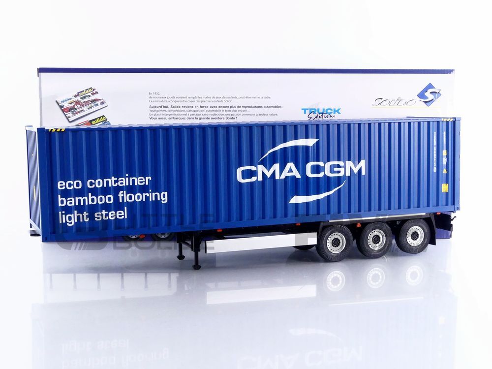 SOLIDO 1/24 - REMORQUE Container Trailer CMA CGM