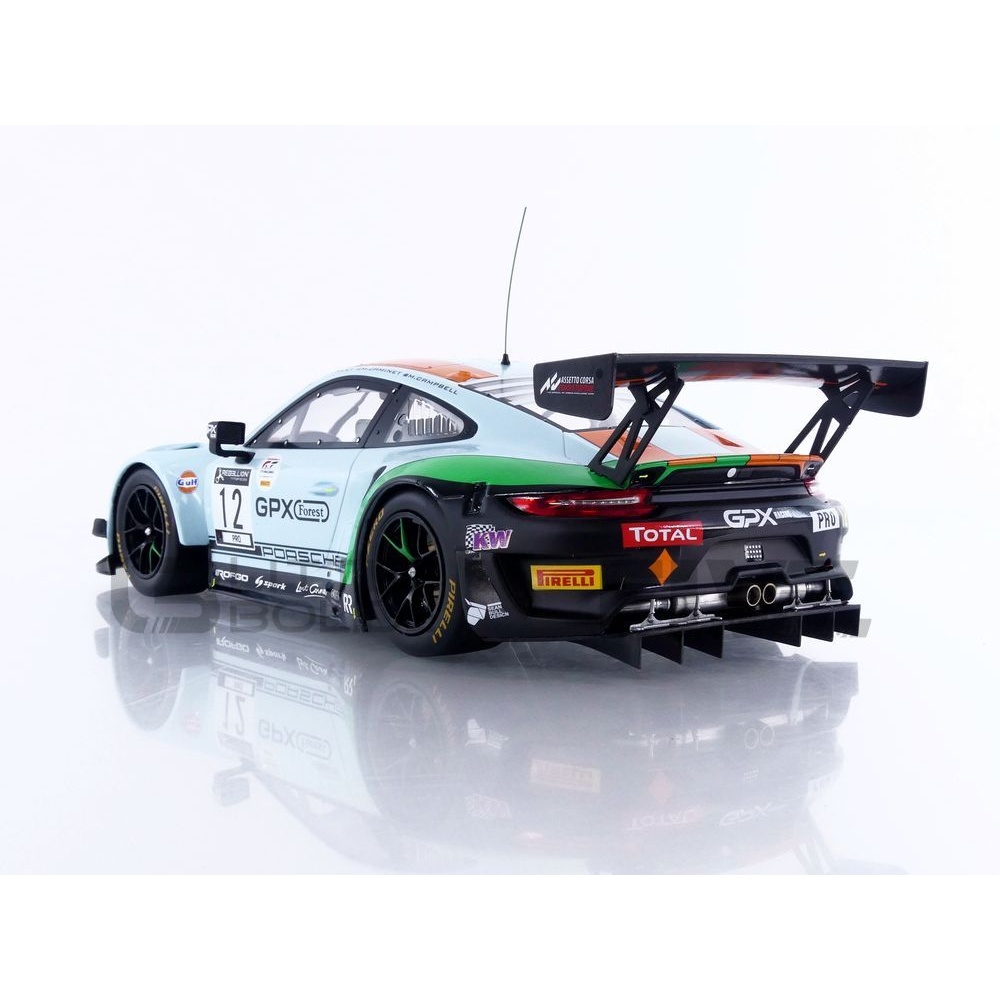 LEGT18-20012 – IXO 1/18 - PORSCHE 911 GT3 R Gulf - 24h Spa 2020