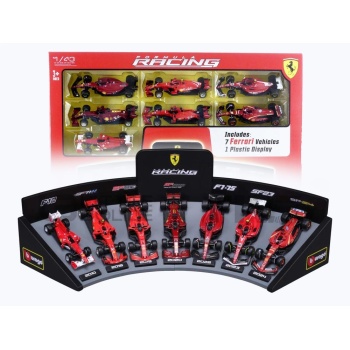 BBURAGO 1/43 - FERRARI 7 Car - SF90 - SF1000 - SF21 - F1-75 - SF23 - SF24 (C. Leclerc - C. Sainz)
