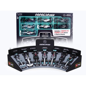 BBURAGO 1/43 - MERCEDES-AMG 7 Car Set W05 - W07 - W10 - W12 - W13 - W14 - W15 (Hamilton - Russell - Rosberg - Bottas)