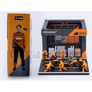 BBURAGO 1/43 - MCLAREN MCL38 Pit Pass Diorama Playset - 2024 (O. Piastri)