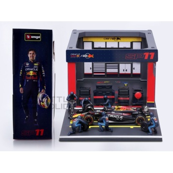 BBURAGO 1/43 - RED BULL RB19 Pit Pass Diorama Playset - 2023 (S. Perez)