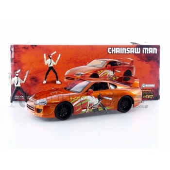 JADA TOYS 1/24 - TOYOTA Supra with Chainsaw Man Figure - 1995