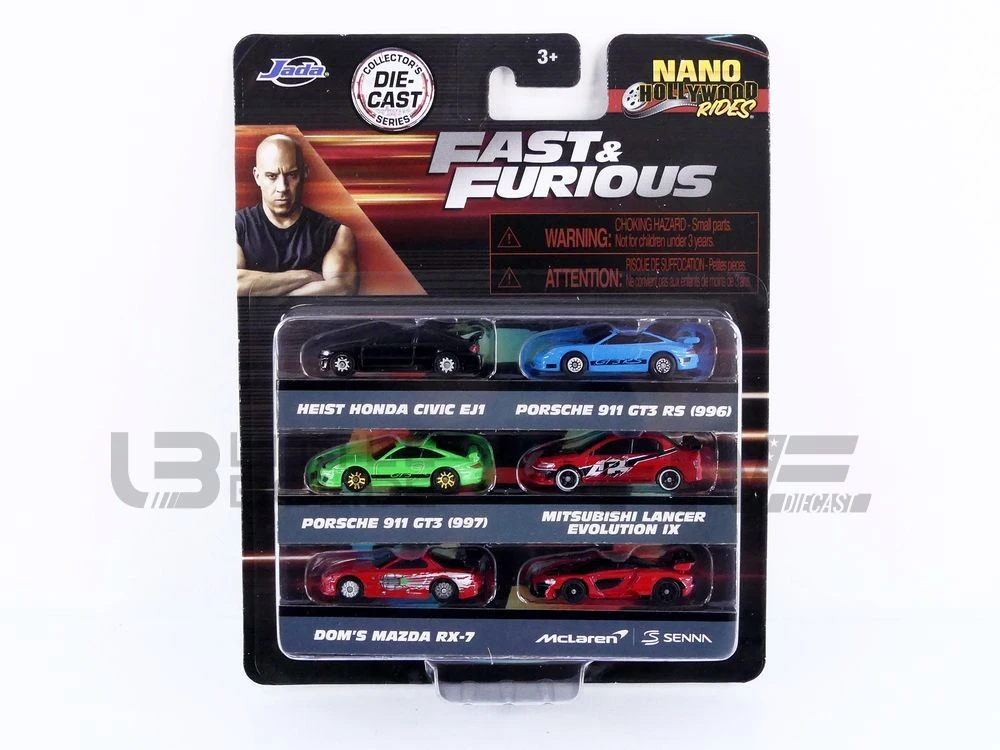 36578 – JADA TOYS 1/87 - PORSCHE 6 Cars Set Fast and Furious