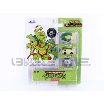 JADA TOYS 1/87 - PARTY WAGON 3 Cars Set Ninja Turtles - Nano Hollywood Rides