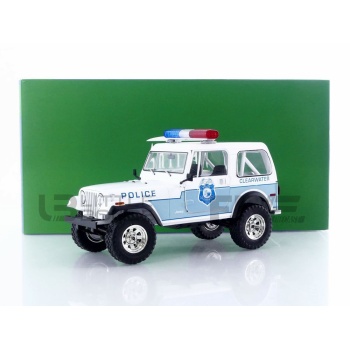 GREENLIGHT COLLECTIBLES 1/18 - JEEP CJ-7 Clearwater Florida Police Department - 1982