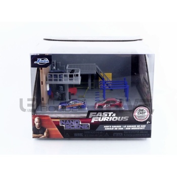JADA TOYS 1/87 - MITSUBISHI Han's Garage Nano Scene FF With 2 Cars