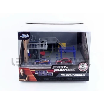 JADA TOYS 1/87 - MITSUBISHI Han's Garage Nano Scene FF With 2 Cars