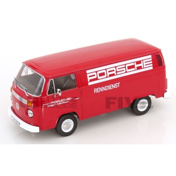 KK SCALE MODELS 1/18 - VOLKSWAGEN Combi T2b Delivery Van Porsche Renndienst - 1972