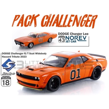 SOLIDO 1/18 - DODGE Pack Challenger Hazzard et Charger General Lee