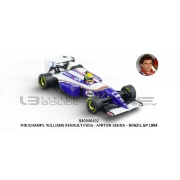 MINICHAMPS 1/64 - WILLIAMS FW16 - Brazilian GP 1994 (A. Senna)