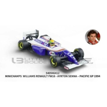 MINICHAMPS 1/64 - WILLIAMS FW16 - Pacific GP 1994 (A. Senna)