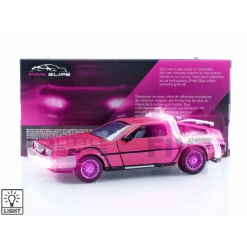 JADA TOYS 1/24 - DE LOREAN Back to the Future Time Machine Pink Version 1985