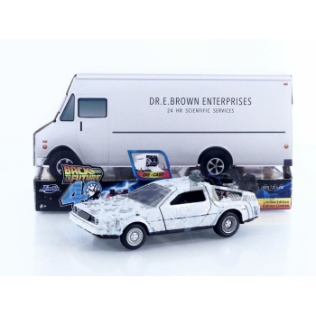 JADA TOYS 1/32 - DE LOREAN Back to the Future Time Machine Frost Version 1985