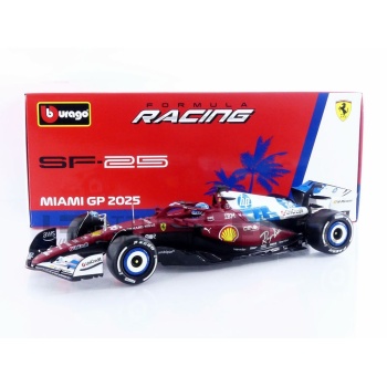 BBURAGO 1/18 - FERRARI SF-25 - Miami GP 2025 (C. Leclerc)